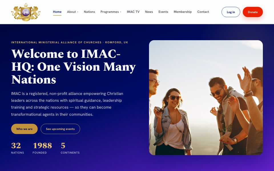 IMAC Global UK - website screenshot